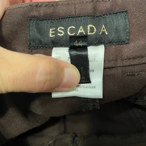 Escada Bootcut Pants Cotton Brown - Picture 7 of 8